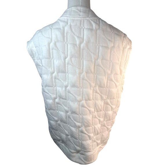 2/$30 ZARA M-L Quilted White Vest Large Size - Picture 3 of 14